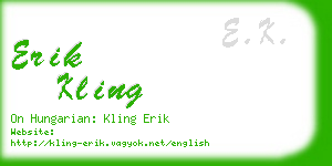 erik kling business card